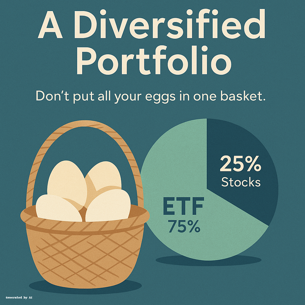 Diversify… ETF and Stocks